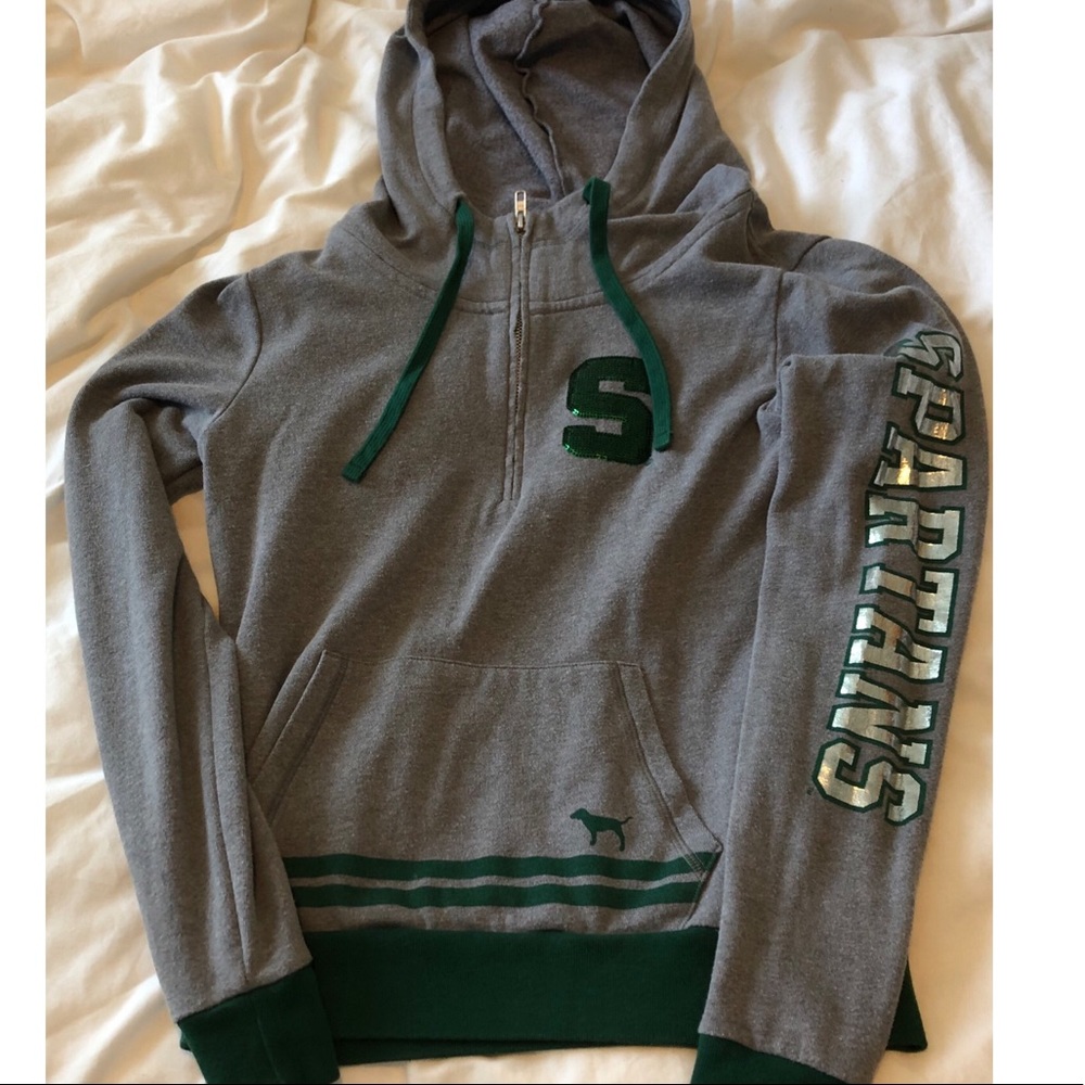 MSU Quarter Zip  Sweat Shirt